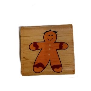 Wooden Gingerbread Man Block Toy